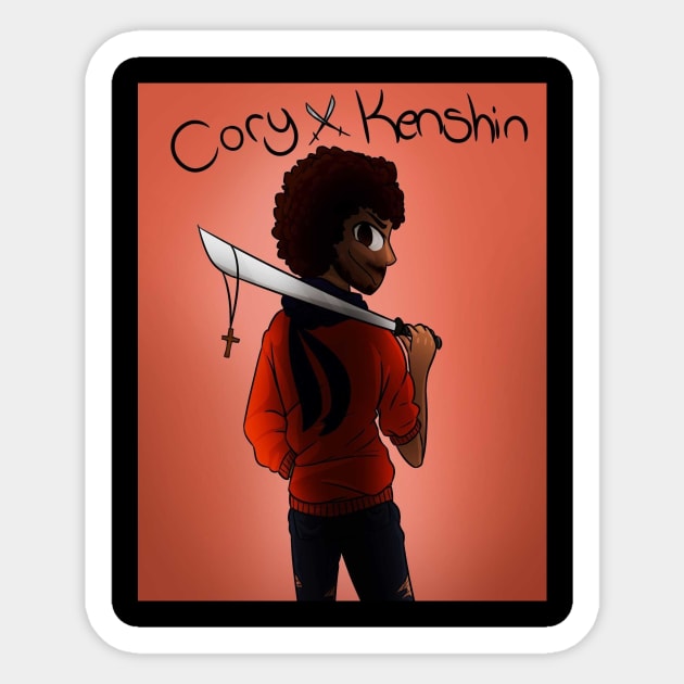 Cory x kenshin logo tshirts Logo Parody Design Sticker TeePublic